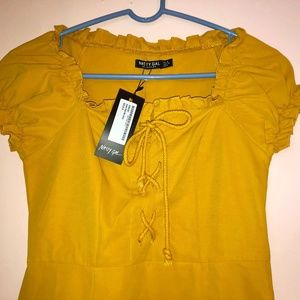 Nasty Gal Gold Mini Dress